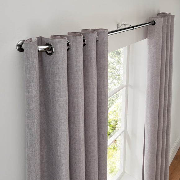 Click to view product details and reviews for Room Darkening Extendable Metal Eyelet Curtain Pole.