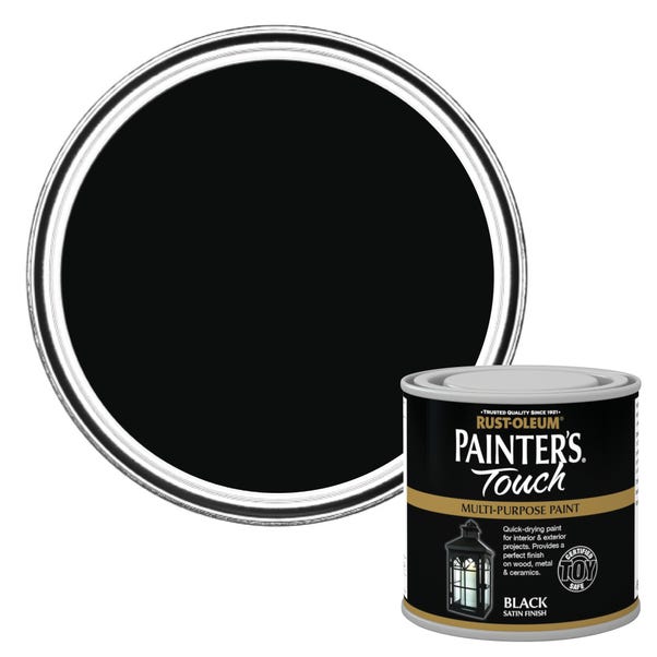 Rust-Oleum Black Satin Painter's Touch Toy Safe Paint 250ml image 1 of 7