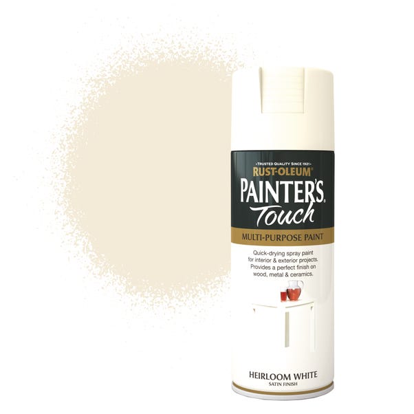 Rust-Oleum Heirloom White Satin Painter's Touch Spray Paint 400ml