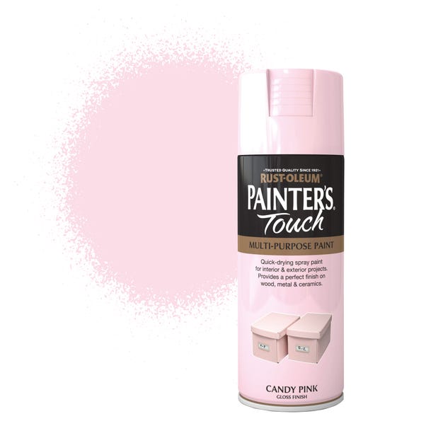 Rust-Oleum Candy Pink Gloss Painter's Touch Spray Paint 400ml image 1 of 7