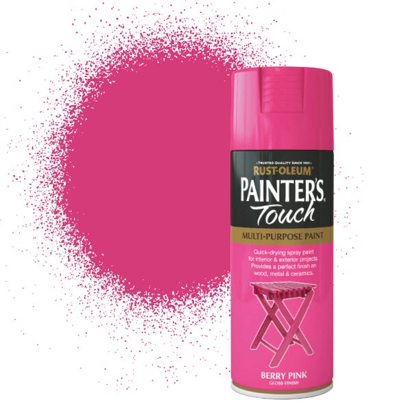 Rust-Oleum Berry Pink Gloss Painter's Touch Spray Paint 400ml image 1 of 7