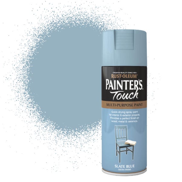Rust-Oleum Slate Blue Satin Painter's Touch Spray Paint 400ml image 1 of 6
