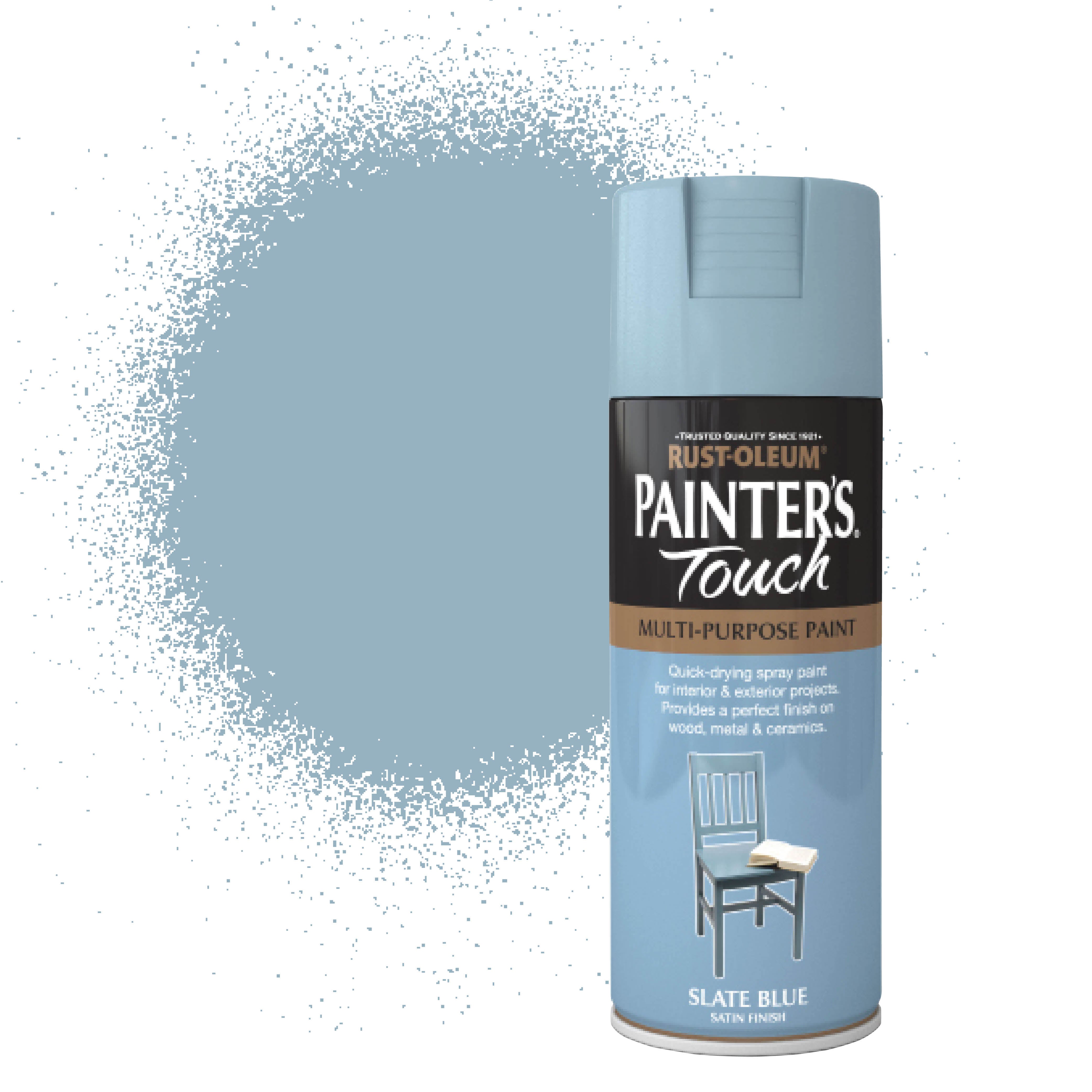 Rust-Oleum Slate Blue Satin Painter's Touch Spray Paint 400ml