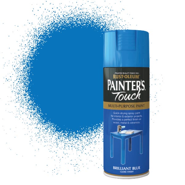 Rust-Oleum Brilliant Blue Gloss Painter's Touch Spray Paint 400ml