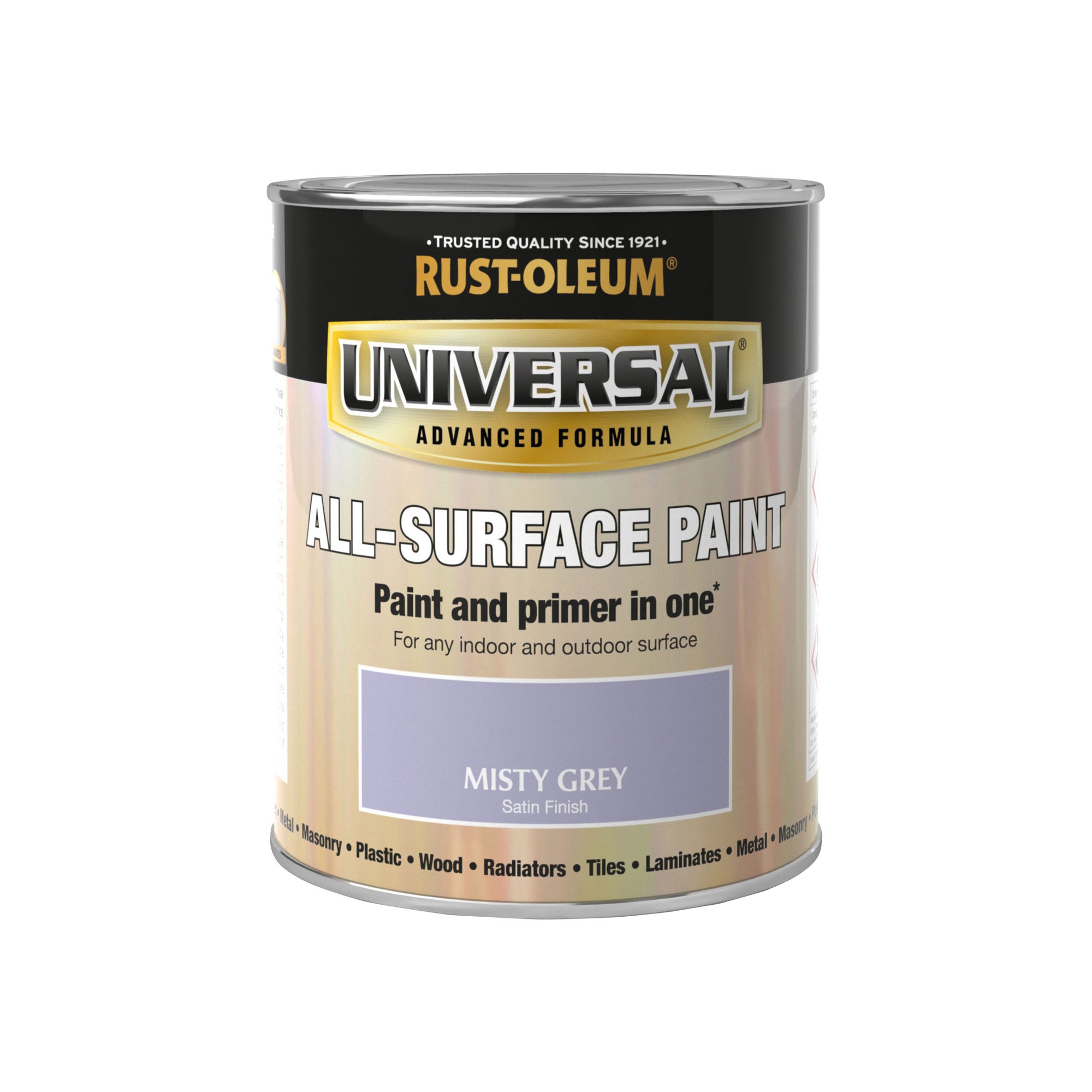 Rust-Oleum Misty Grey Satin Universal All-Surface Paint | Dunelm