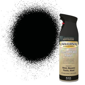 Rust-Oleum Matt Black Universal All-Surface Spray Paint 400ml