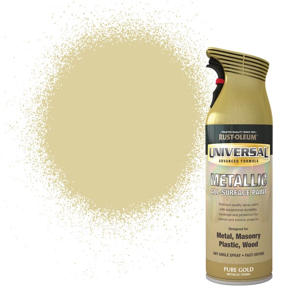 Rust-Oleum Pure Gold Universal Metallic All-Surface Spray Paint 400ml image 1 of 8