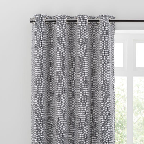 Elements Oslo Blue Eyelet Curtains Dunelm, Material For Curtains At Dunelm