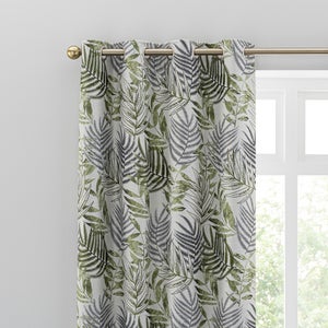 Leaf Jacquard Eyelet Curtains -blackout Thermal Available-