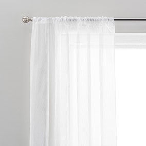 Sound Reducing White Slot Top Single Voile Panel