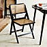 Franco Folding Dining Chair, Black Beech Wood Black