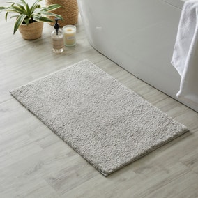 Ultimate Soft Grey 100% Recycled Polyester Anti Bacterial Bath Mat
