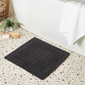Organic Cotton Reversible Graphite Shower Mat
