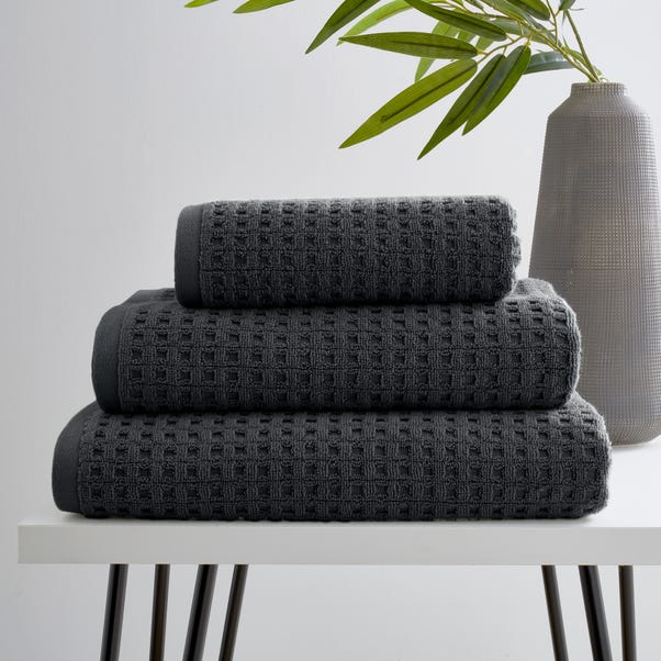 Graphite Waffle 100% Cotton Towel  undefined