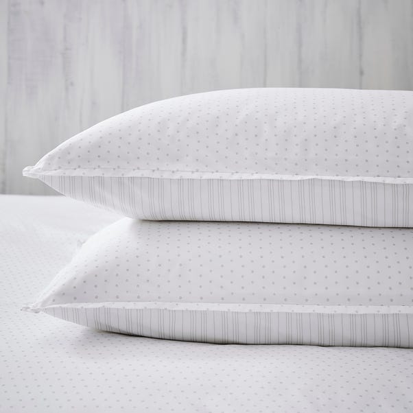 Dorma Coddington White 100% Cotton Housewife Pillowcase Pair White