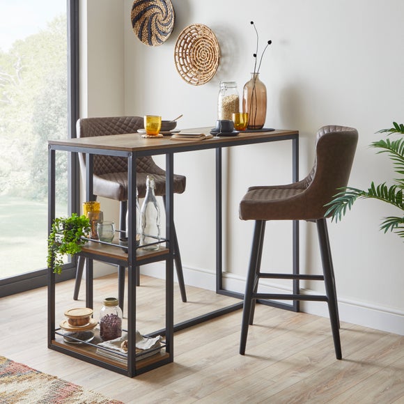 High top table and deals chairs with storage