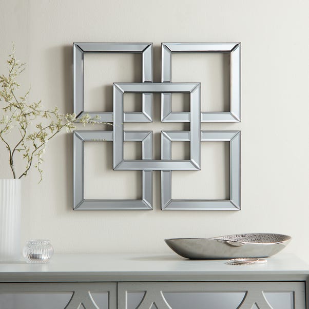 Luxe Decorative Geo Mirror Dunelm, Geometric Mirrored Wall Art