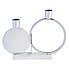Circle Dinner Dual Candle Holder  Silver