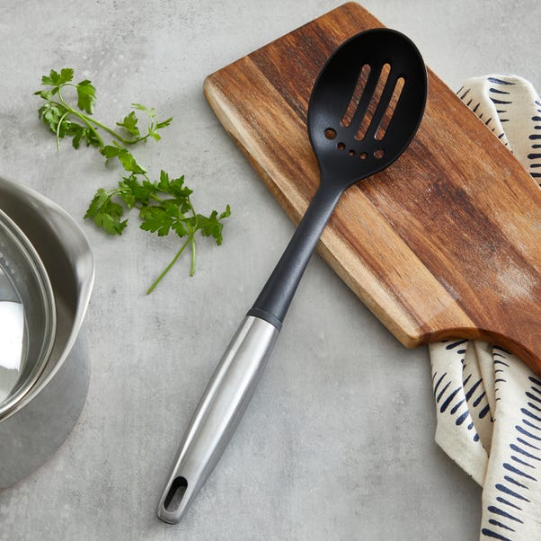 Professional Nylon Slotted Spoon with Herb Strip image 1 of 3