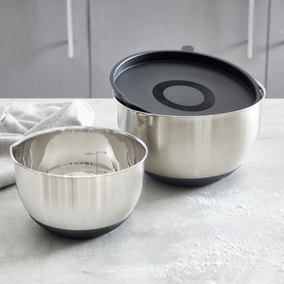 Professional Set of 2 Mixing Bowl and One Lid