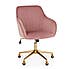 Connie Pleated Velvet Office Chair Rose (Pink)