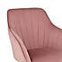 Connie Pleated Velvet Office Chair Rose (Pink)