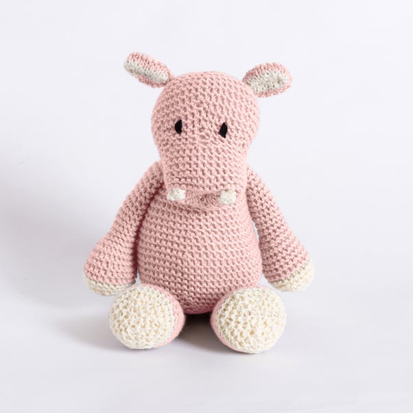 Wool Couture Andy Hippo Baby Pink Knitting Kit image 1 of 1