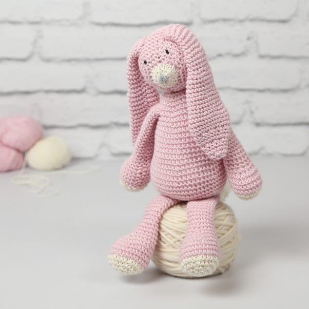 Wool Couture Mabel Bunny Baby Pink Knitting Kit Baby Pink