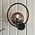 Fort Halo Black Smoked Glass Outdoor Wall Light