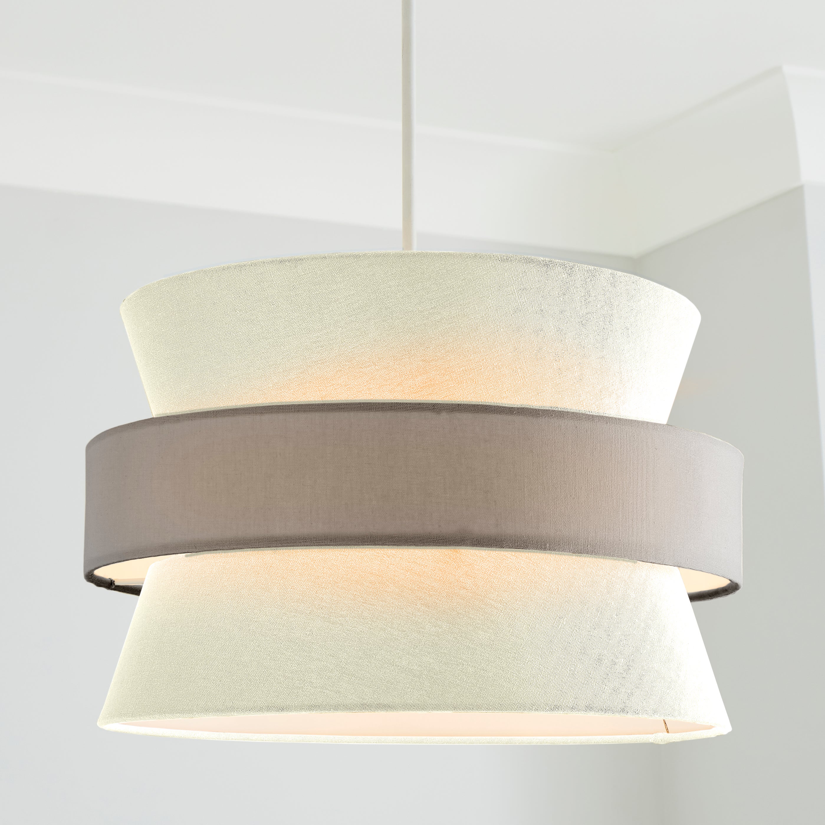 Click to view product details and reviews for Joey 3 Tier Easy Fit Pendant Shade Grey.
