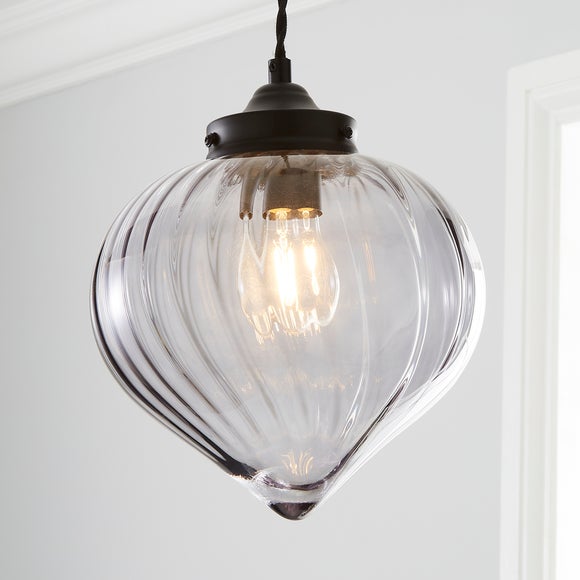 dunelm smoked glass light