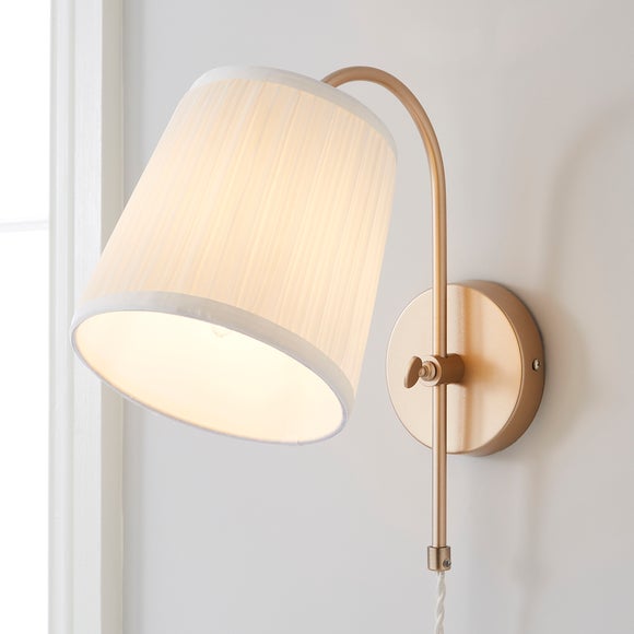 dunelm wall lights plug in