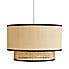Malika Cane 2 Tier Easy Fit Pendant Natural