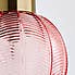 Colleen Pink Glass Easy Fit Pendant Brass
