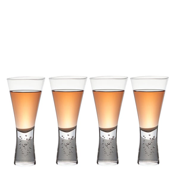 Set of 4 Hotel Bubble Wine Glasses Clear