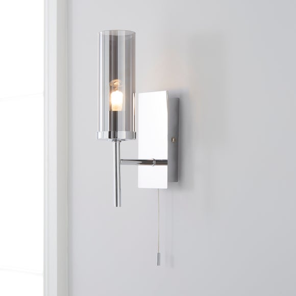 dunelm wall lights chrome