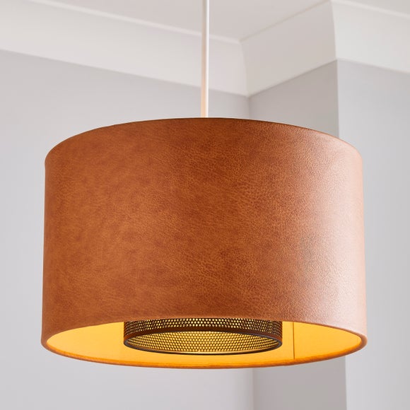 brown leather lamp shades