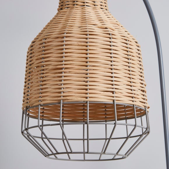 dunelm rattan floor lamp