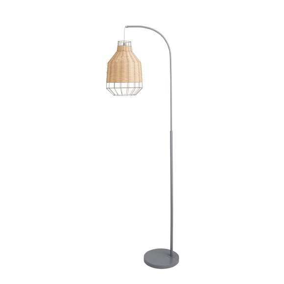 dunelm rattan floor lamp