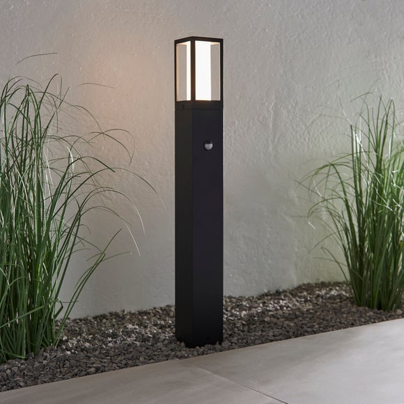 Black Rectangle Pir Outdoor Floor Path Light