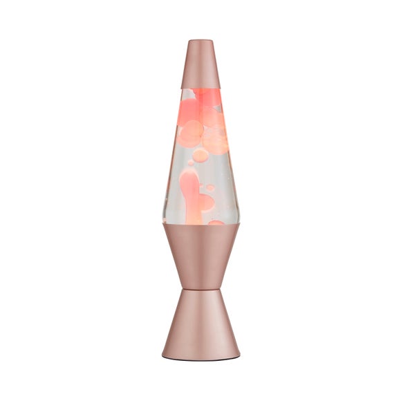 gold and pink lava lamp