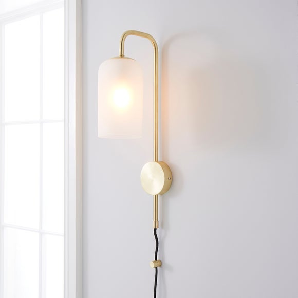 dunelm wall lights plug in