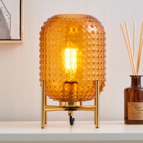 Amber Retro Table Lamp