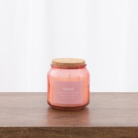 Rhubarb Jar Candle with Cork Lid