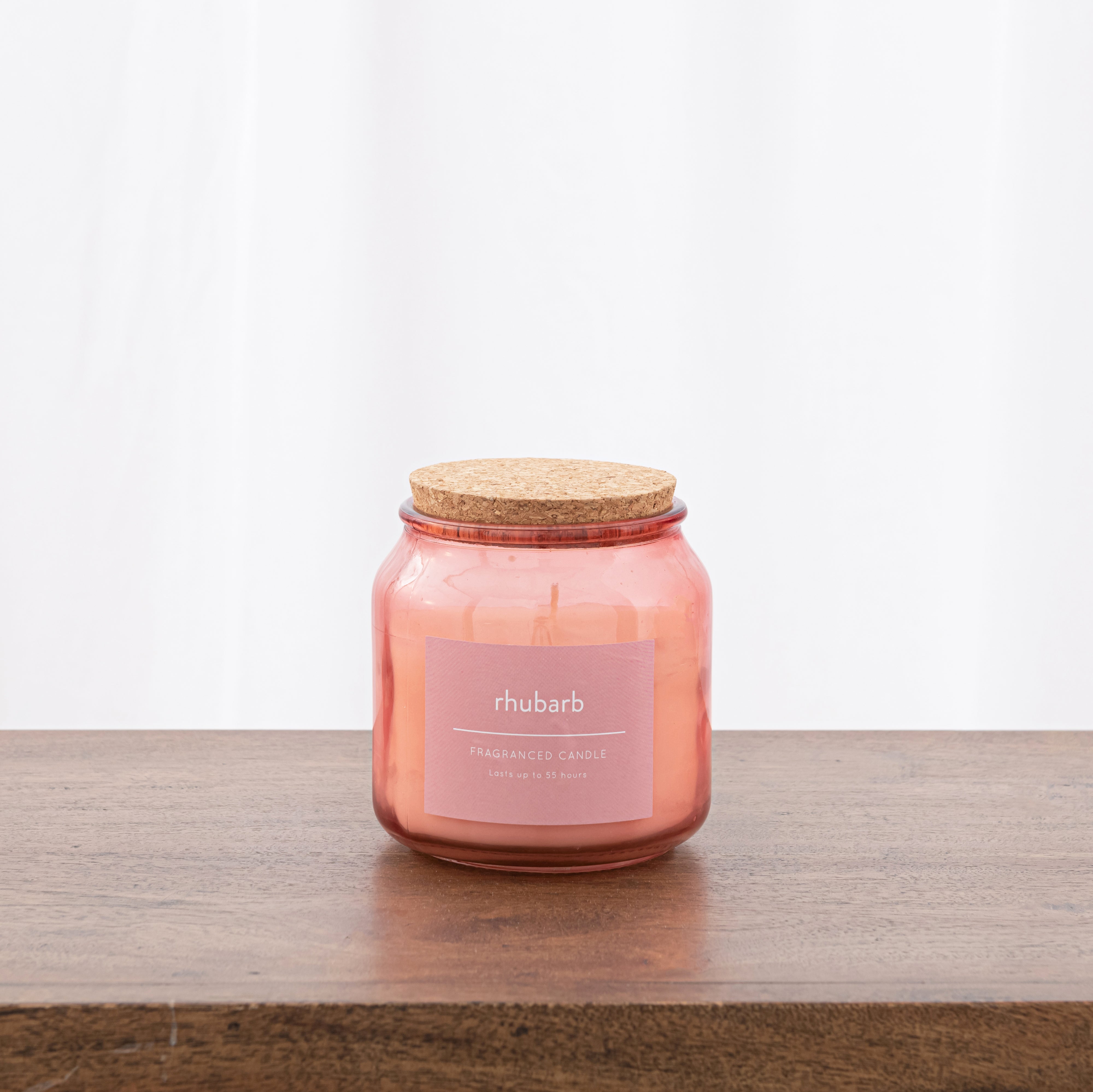 Rhubarb Jar Candle with Cork Lid