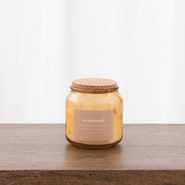 Sandalwood Jar Candle with Cork Lid image 1 of 3