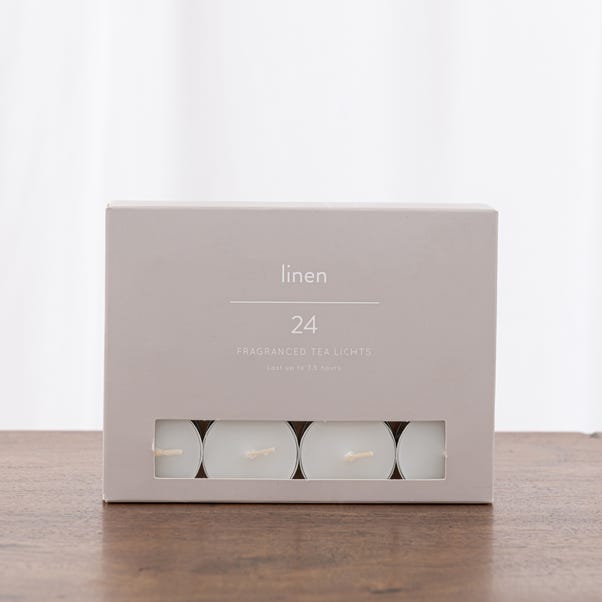 Pack of 24 Linen Tealights image 1 of 2