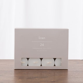 Pack of 24 Linen Tealights