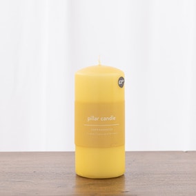 Yellow Pillar Candle