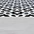 Trellis Tile Vinyl Runner Black and white undefined
